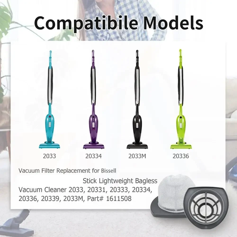 2/4 قطعة فلتر لبيسيل 2033 3 في 1 خفيفة الوزن حبالي مكنسة كهربائية سلسلة قطع غيار استبدال الملحقات