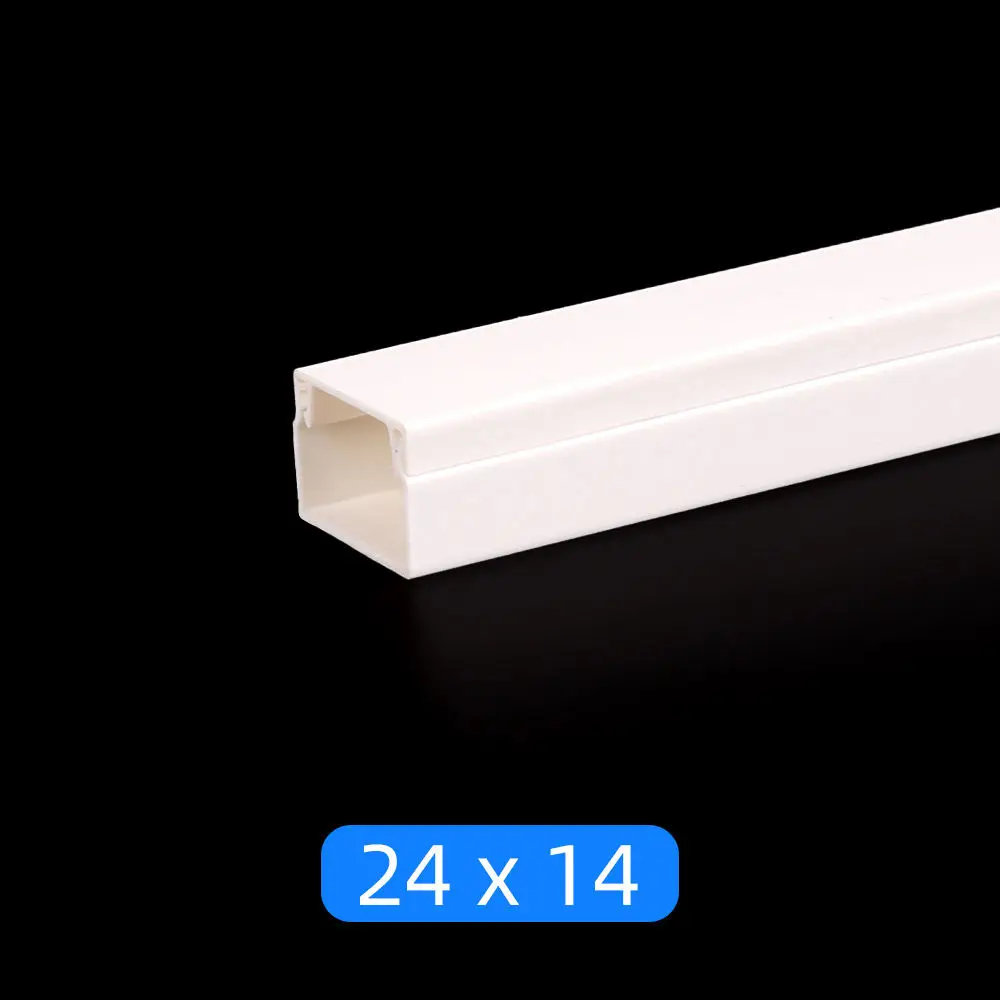 Self Adhesive Electrical Cable Raceway Duct Square Flame Retardant Wall Mounted Cord Hider Trunking Home Office Wire Cover