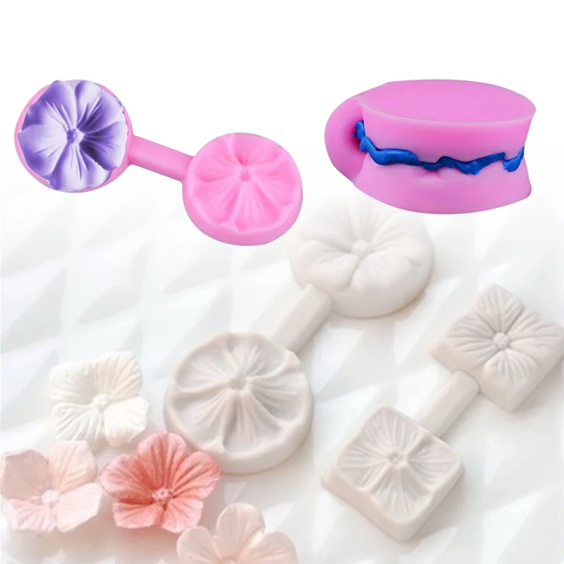 3D Flower Silicone Molds Fondant Craft Cake Candy Chocolate Sugarcraft Ice Pastry Baking Tool Mould Kitchen Accessories