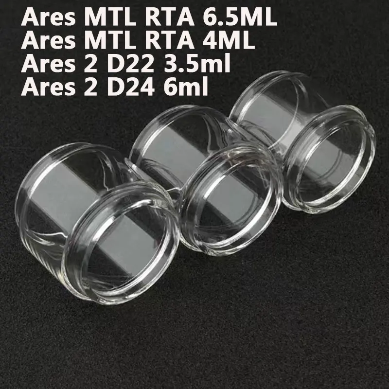 فقاعة أنبوب زجاجي ل Innokin Ares MTL RTA 6.5ML 4ML Ares 2 D22 3.5 مللي آريس 2 D24 6 مللي خزان زجاجي استبدال كوب صغير 5 قطعة