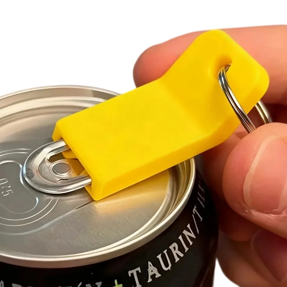 Pull-Tab Beverage Can Opener Portable Metal Ring Bottle Opener Easy Use No Hand Hurt Durable Keychain Can Opener Kitchen Gadget