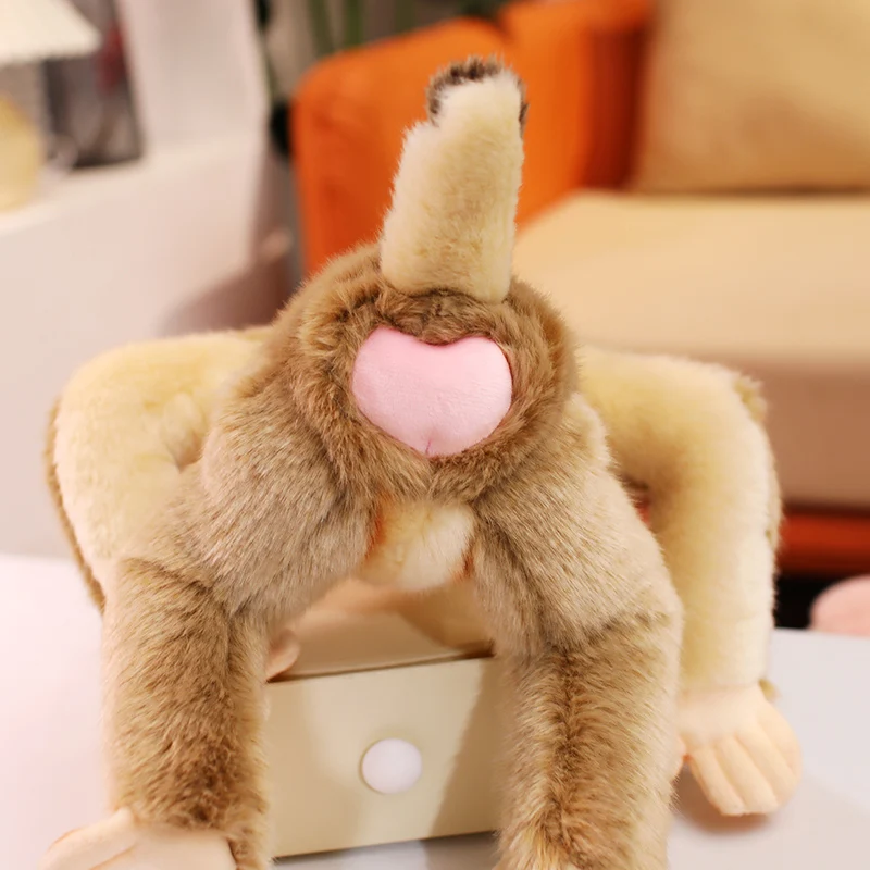 

Realistic Monkey Plush Toy Soft Stuffed Animal Doll High Simulation Cute Baboon Wildlife Gift For Kids Birthday Christmas Decor