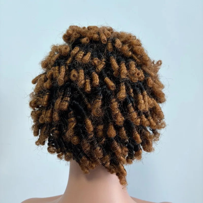 # 1B/30 13x4 Lace Frontal Afro Kinky Curly Echthaarperücke aus brasilianischem Remy-Haar, vorgezupft mit Babyhaar, verstellbare elastische Kappe – Detail 2