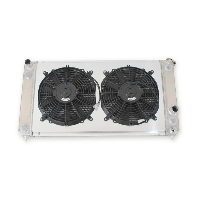 Radiator Fan For 1996-2005 Chevrolet Blazer S10 4.3L V6 Shroud+Fan Custom Core Aluminium Radiator