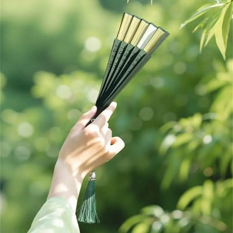 Picture 6: Handheld Fan Dance Fan For Women With Artistic Gradient Pattern For Dance Photography And Gift D2RD