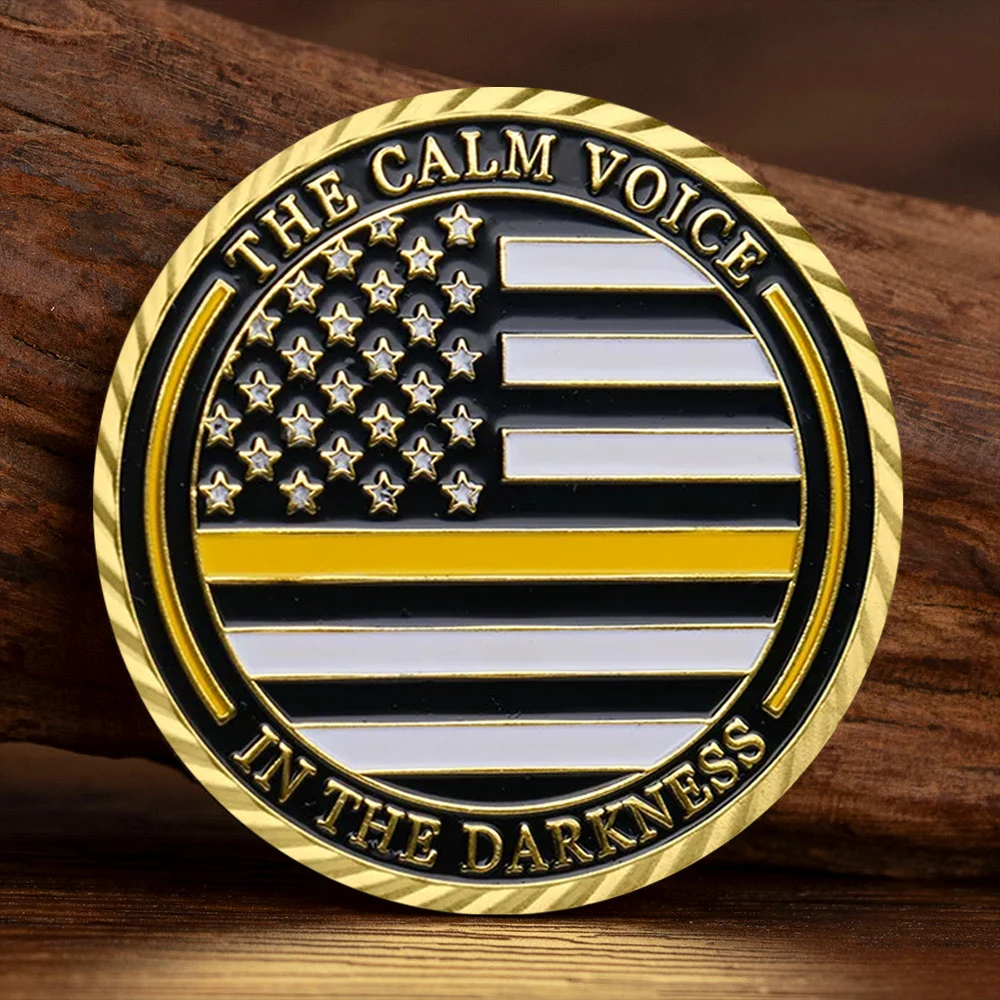 U.S. Dispatcher Gold Plated Commemorative Coins Three Black Nights Wonderful Sound Collectible Coin Medals