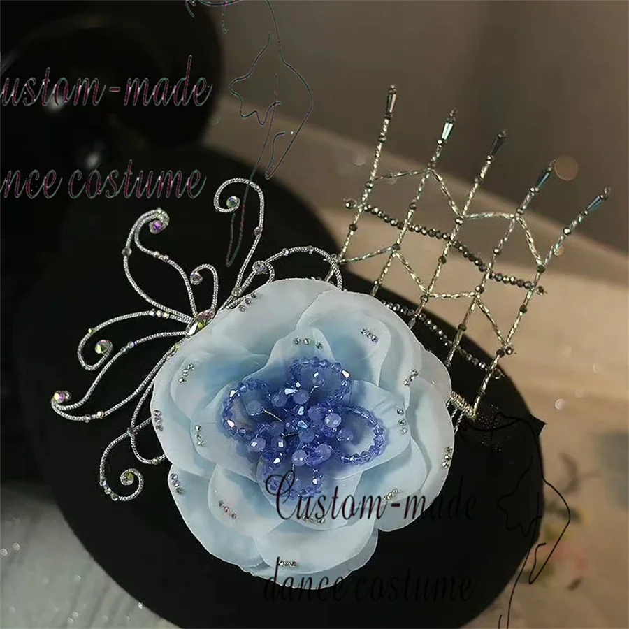 Coiffure à fleurs de Rose rouge, accessoires pour cheveux, couvre-chef de ballerine pour filles, couvre-chef Don Quichotte ou Paquita