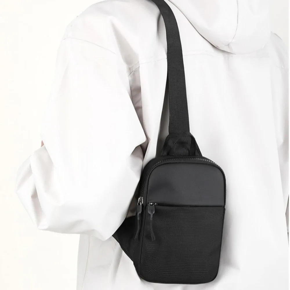 

Fashion Zipper Men Chest Bag Nylon Multipocket Men Shoulder Bag Phone Bag Handbag Sports Chest Bag Workout