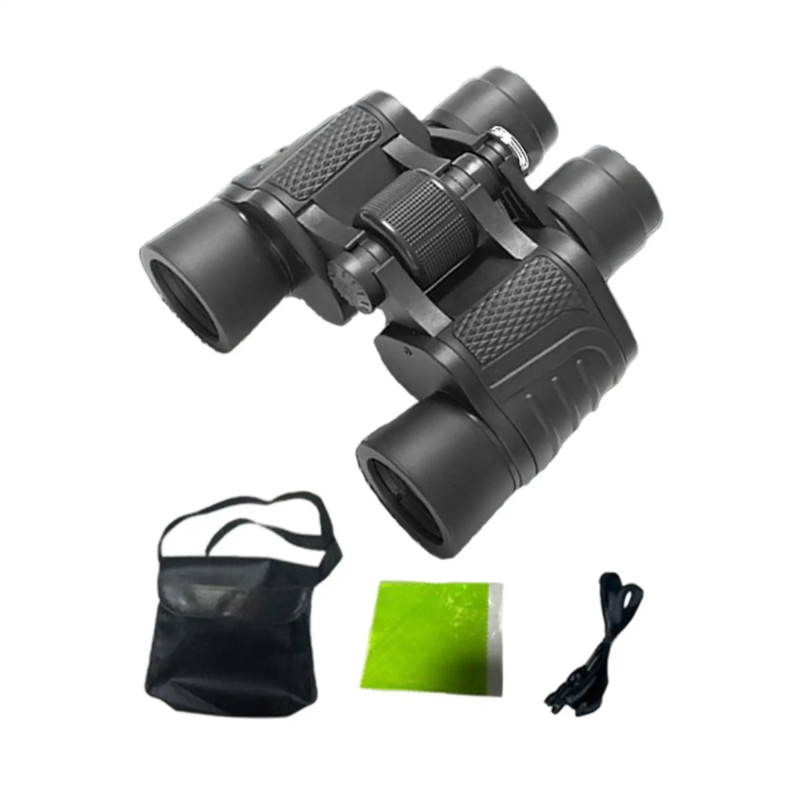 

8x Mini Binoculars with Compass with Storage Bag Versatile Small Telescope Clear View for Camping Fishing Traveling Birthday
