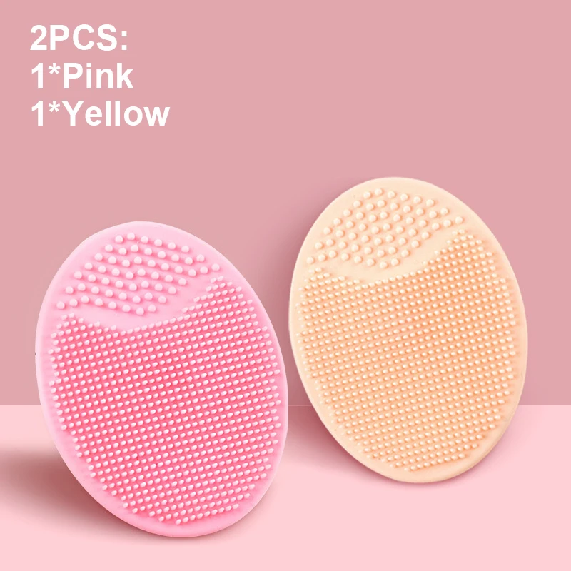 2Pcs Newborn Baby Hair Silicone Shampoo Brush Boys Kid Shower Brush Head Hair Massage Brushes Wipe Baby Infant Care Accessories