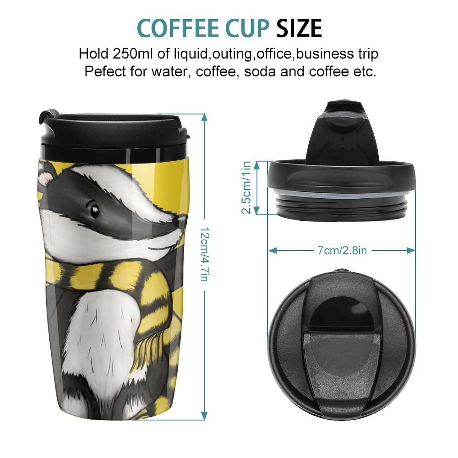 New Badger Mascot Travel Coffee Mug Coffee Mug Large Cups For Coffee