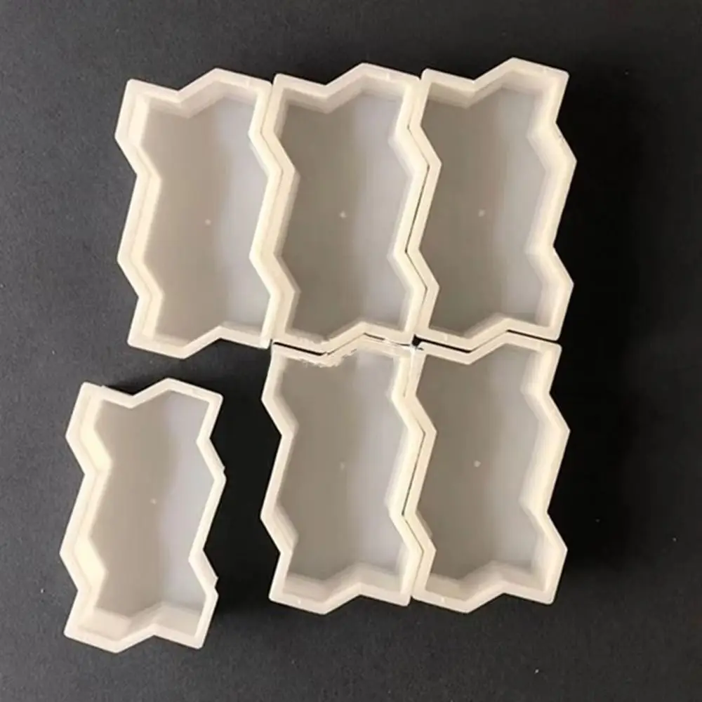 1 قطعة موجات على شكل رصف قالب الطوب قابلة لإعادة الاستخدام لتقوم بها بنفسك مسار الخرسانة صانع قالب البلاستيك الممشى قالب الطوب لحديقة ساحة الفناء #3