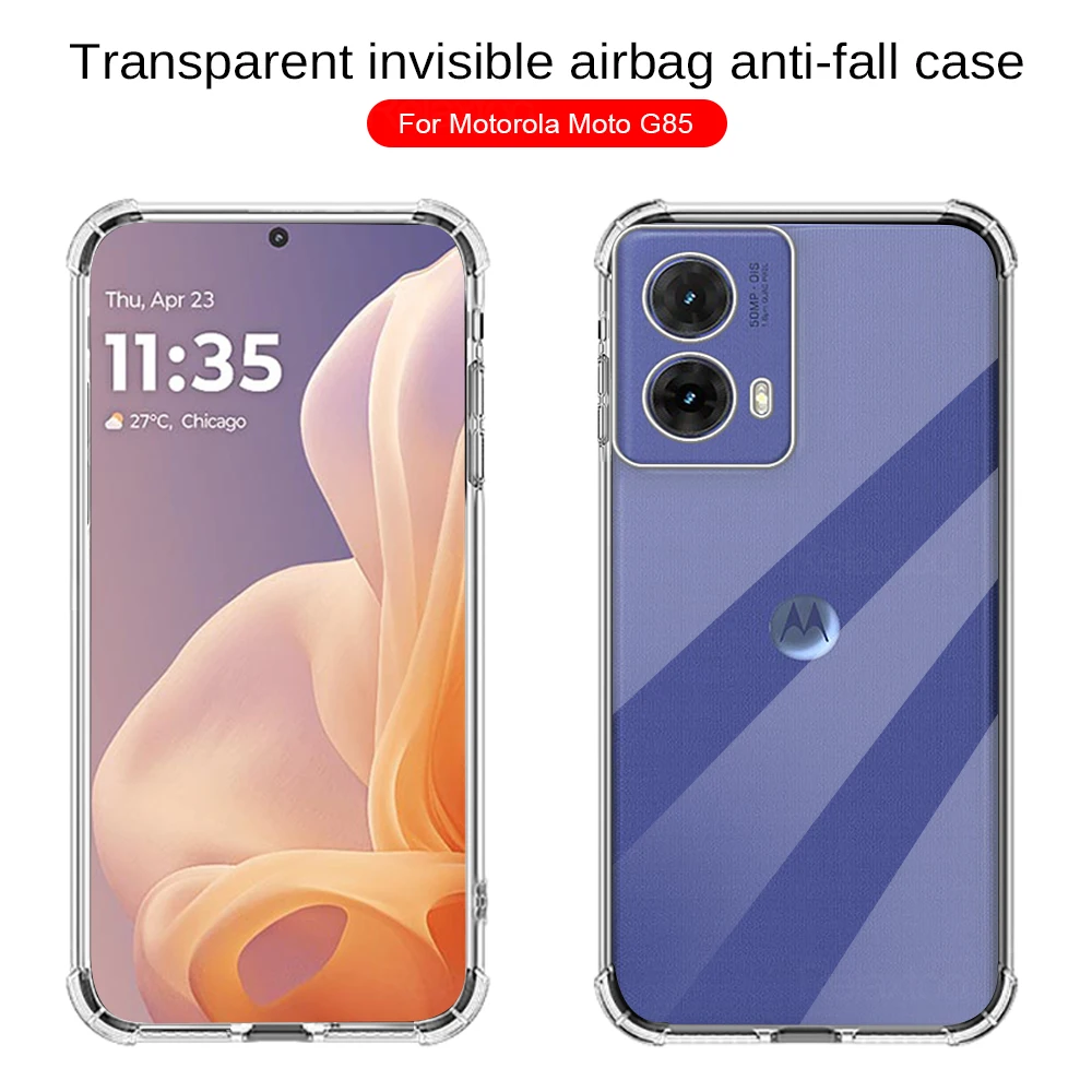 For Motorola Moto G85 5G Back Shell Anti-Shock Soft TPU Silicone Phone Case For Motorola G85 G 85 85G MotoG85 6.67 inches 2024