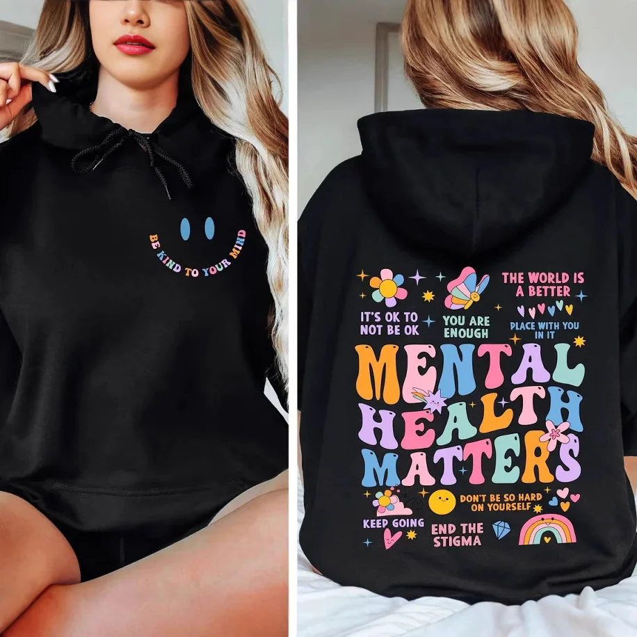 Sweat-shirt pour femmes, problèmes de santé mentale, inspirant