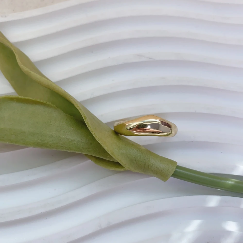 خواتم عصرية عالية الجودة للبيع بالجملة خواتم نحاسية مطلية بالذهب عيار 18 قيراط للارتداء اليومي للنساء #3