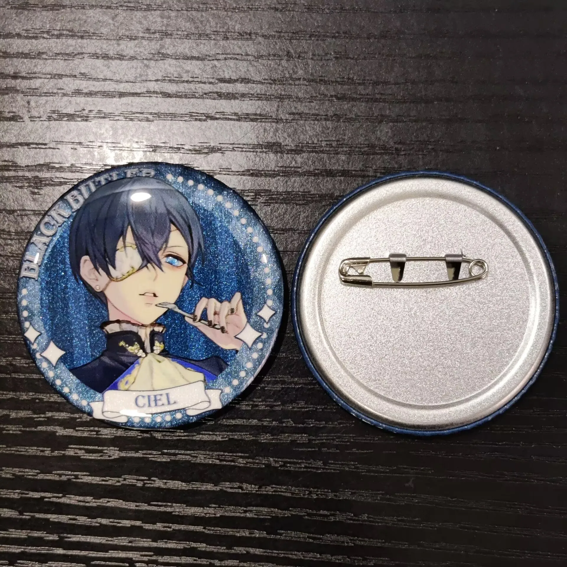 Anime Black Butler Anime Figures Sebastian Michaelis Ciel Phantomhive Cosplay Cartoon Metal Badge Decor Pins Fans Birthday Gift