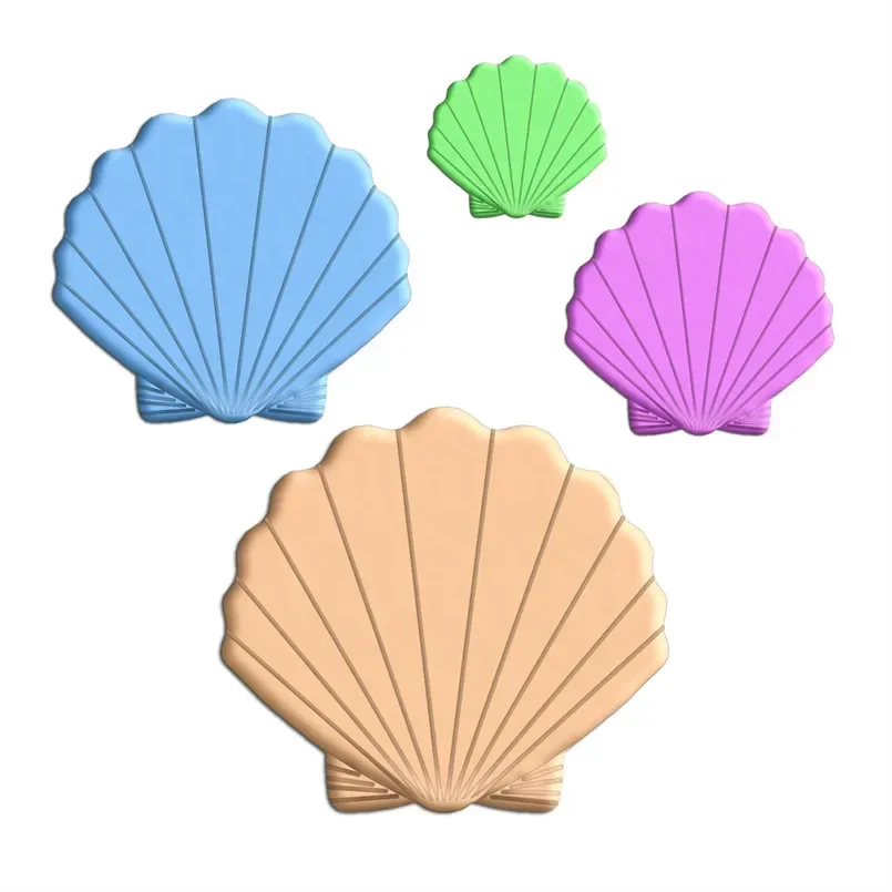 Four Specifications Cartoon Aquatic Animal,Big Pearl Scallop,Plastic Molds,Cake Fondant Tools,Cookie Sushi and Fruits Cutters