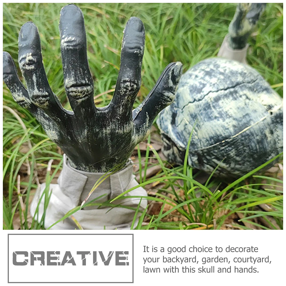 

1 Set Wear-Resistant Waterproof Halloween Skull Stakes Garden Yard Decorations Outdoor Festival Lawn Accessories