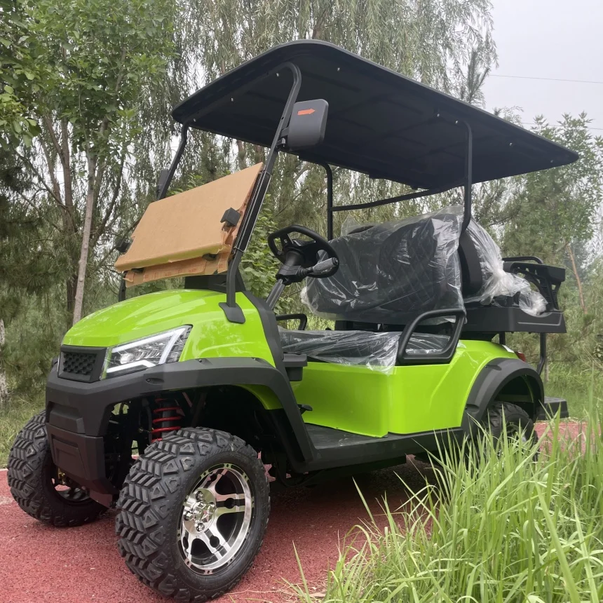 Best Price Electric Golf Cart 72V 5000/7000W  2 Seat Off Road Tire Off-Road Electric Golf Cart With Emergency Flasher Switch