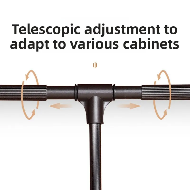 Adjustable Wardrobe Pull-Down Clothes Rod, Retractable Hanging Rail with Buffer for Closet, Space-Saving Organizer