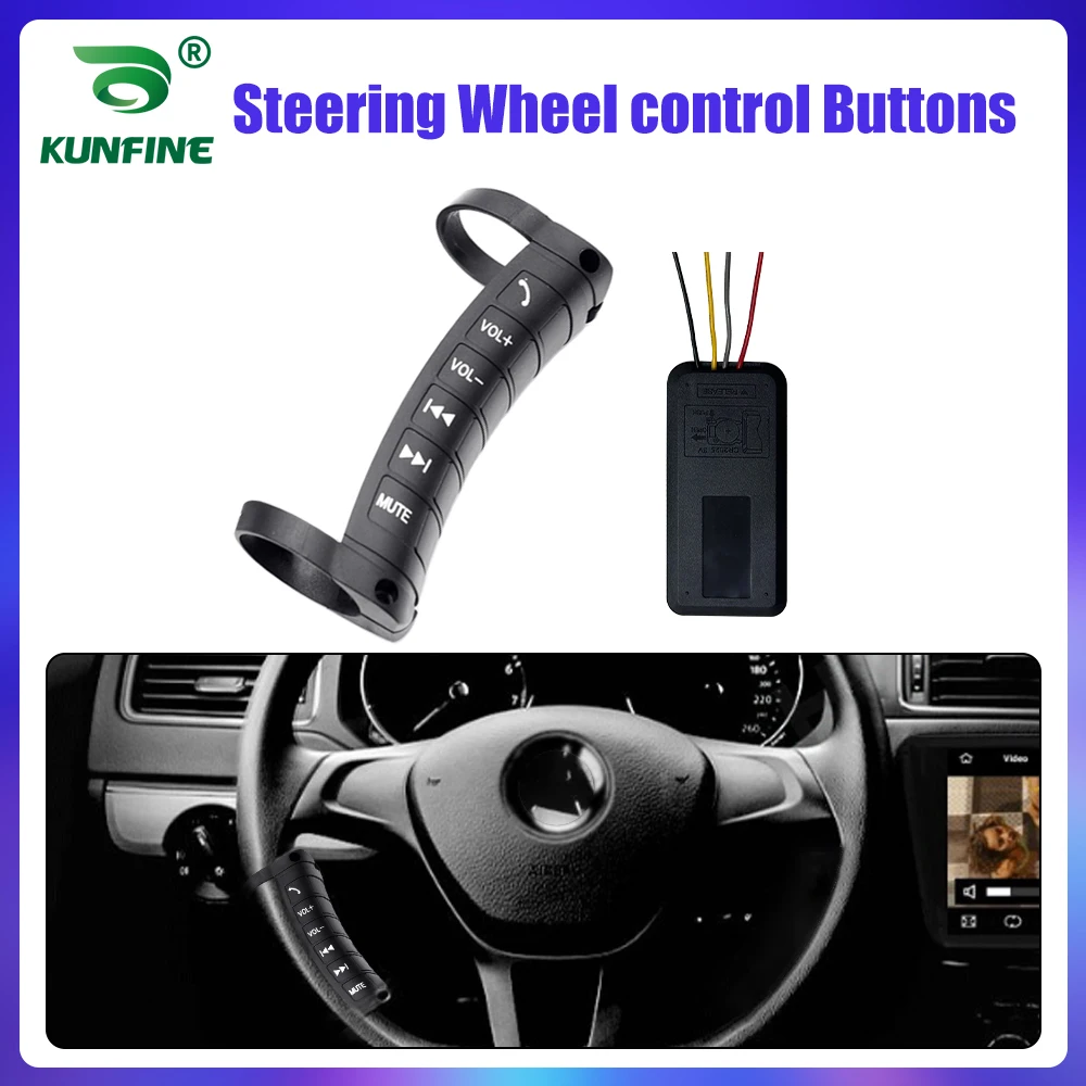 Universal Wireless Steering Wheel Multi Function button Unilateral Car Multi-function Switch Buttons Car Tuning Parts