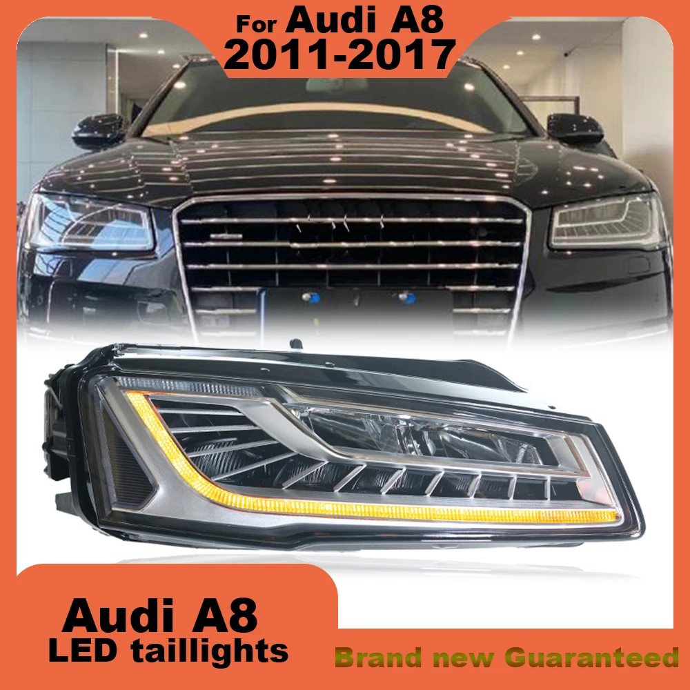 

Audi A8 Headlights 2011-2017 A8L Upgrade LED Headlamp Head Front Light Flowing water turn signal DRL Plug and play Accessories