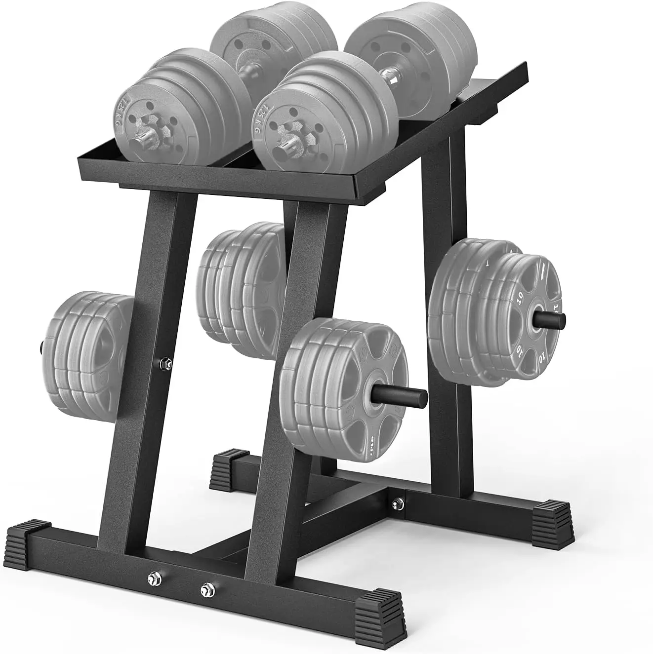 Dumbbell Rack Weight Storage Stand Capacity 500 Lb Plate Tree Adjustable