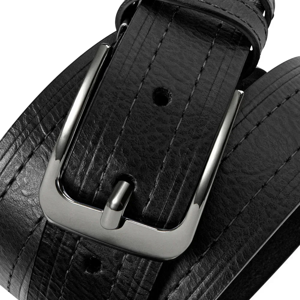 الرجال الجلود الموضة الكلاسيكية حزام معدني دبوس مشبك الرجال عادية بولي Leather الجلود سبيكة دبوس مربع مشبك حزام أحزمة الأعمال الترفيه