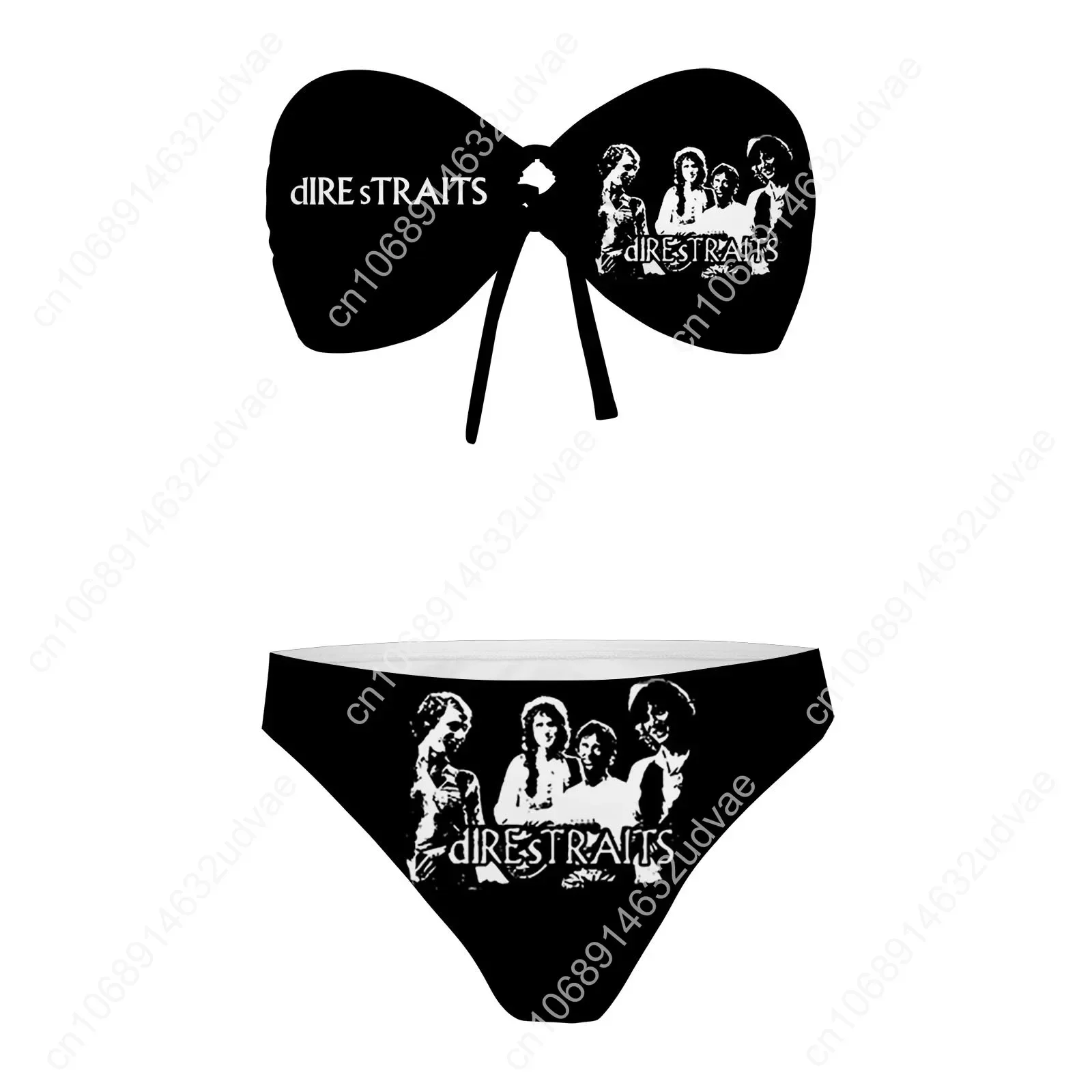 Dire Straits Strapless Swimsuit Womens Bathing Suits Personalized Fashion Swimwear Pool Party Sexy Bikini Customize Beachwear