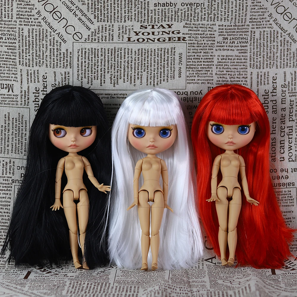 ICY DBS Blyth Doll 1/6 Joint 30cm Brown Skin Matte Face Toothed Mouth Girl Doll BJD Toy Gift