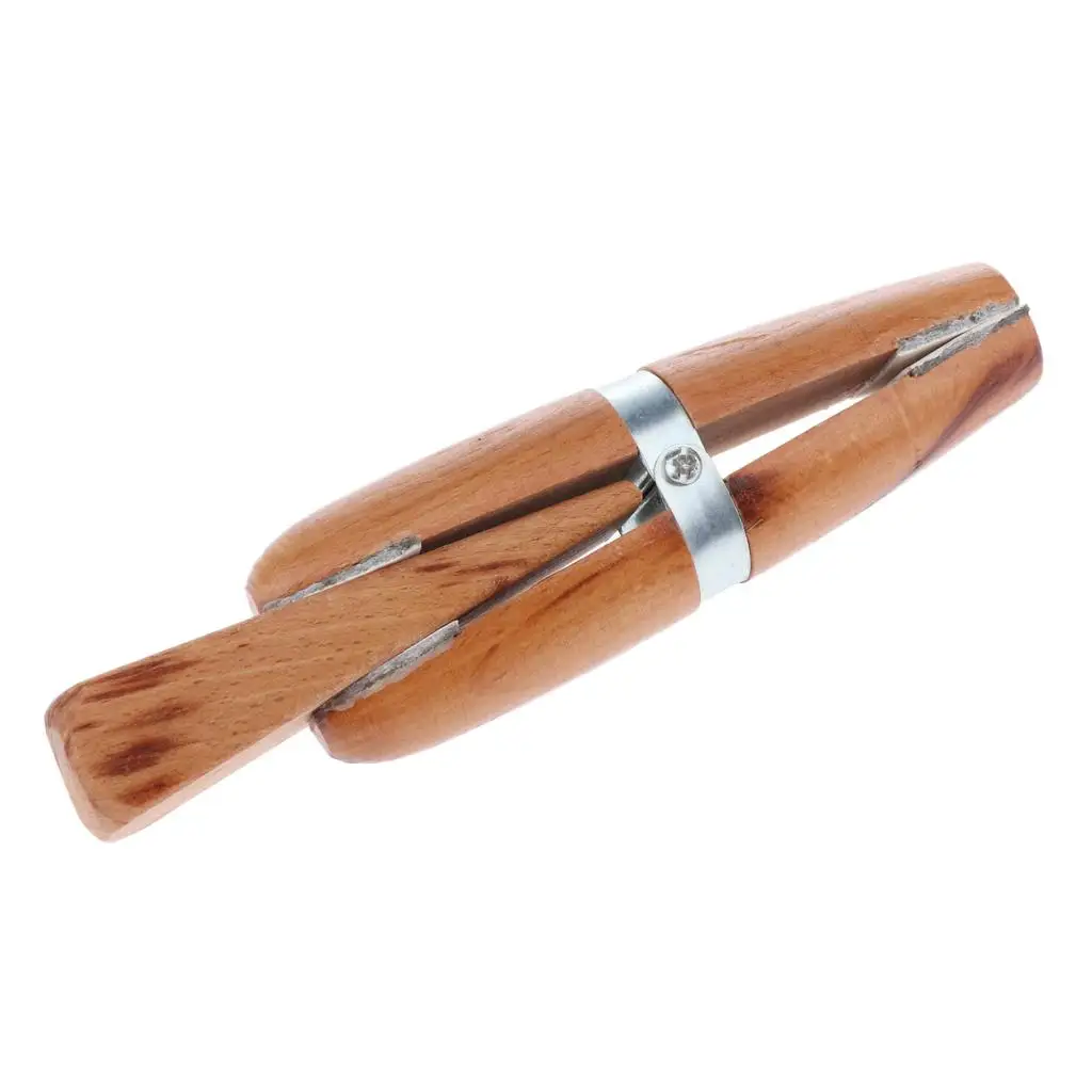 Jewellers Double Ended Wooden Clamp with Thick Leather Jaws Wedge