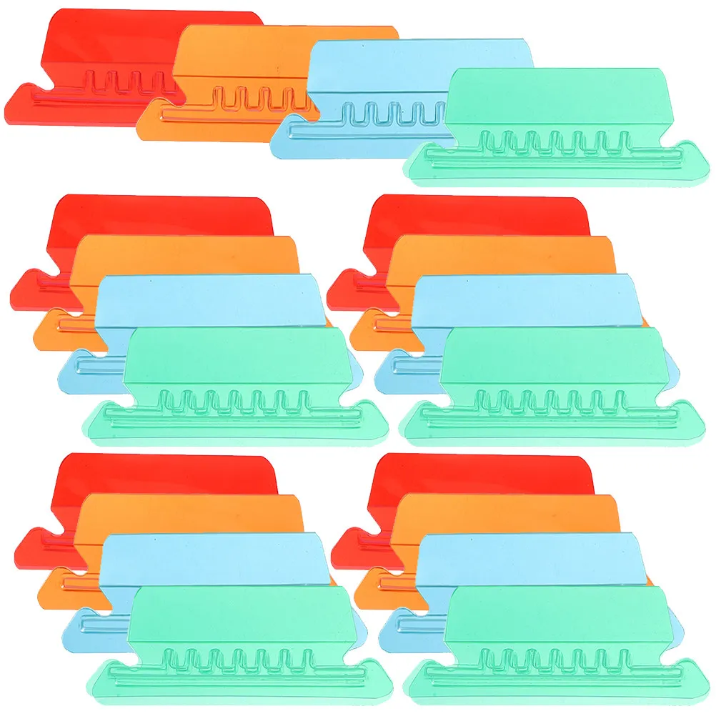 40Pcs File Folder Tabs Colored Classification Labels Large Insert for Office School Filing Organization