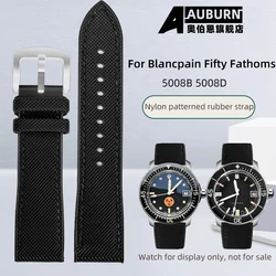 Bathyscape 5008 watch band for 40.3mm dial Fifty Fathoms 5008B/D Rubber Strap 20mm watch strap Bracelet men women For Blancpain