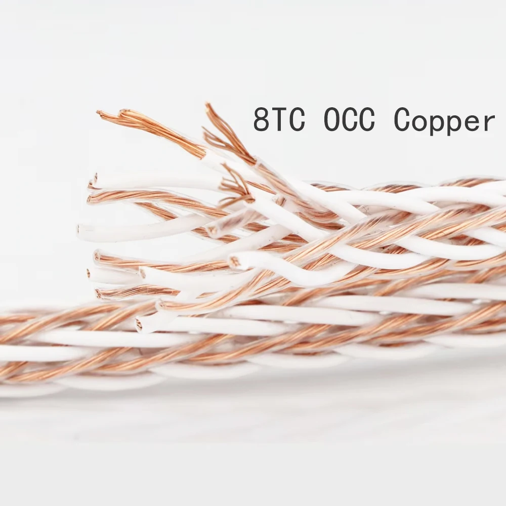 

Preffair OCC Copper Speaker Cable 8TC Multiple Strands Twist HiFi AudioHi-End Loudspeaker Wire 12AWG Speak Line L304