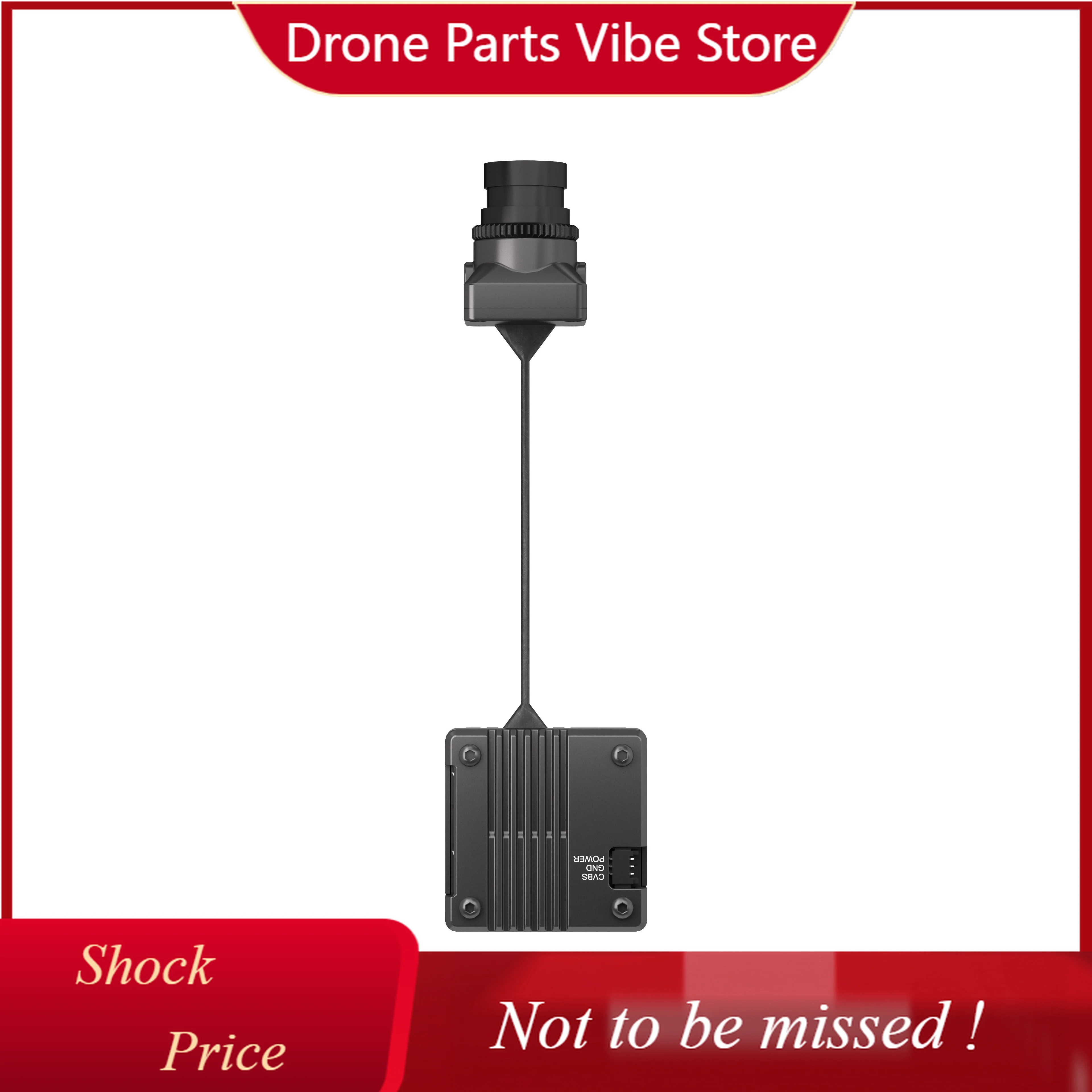 

DP CADDX Infra V2 No-Light Night Vision FPV Camera, 0 Lux Super WDR 1500TVL 131° FOV Analog VTX Kit for Drone