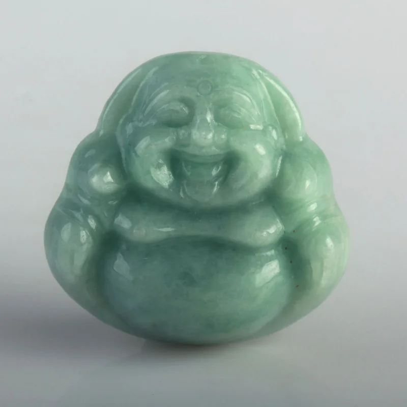 

Myanmar Jadeite A Maitreya Buddha Smiling Face Women Necklace Accessories Jade Pendant