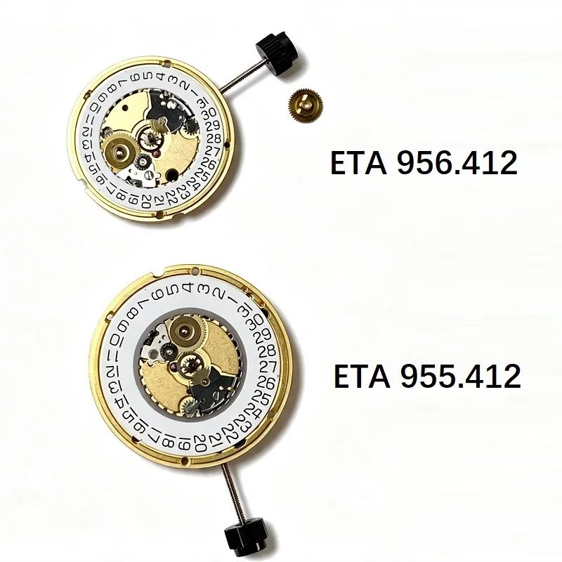 Brand New Original Swiss Movement ETA 955.412/ETA 956.412,3‑pin Quartz Watch Movement, Watch Spare Part,3‑O'Clock Date Window