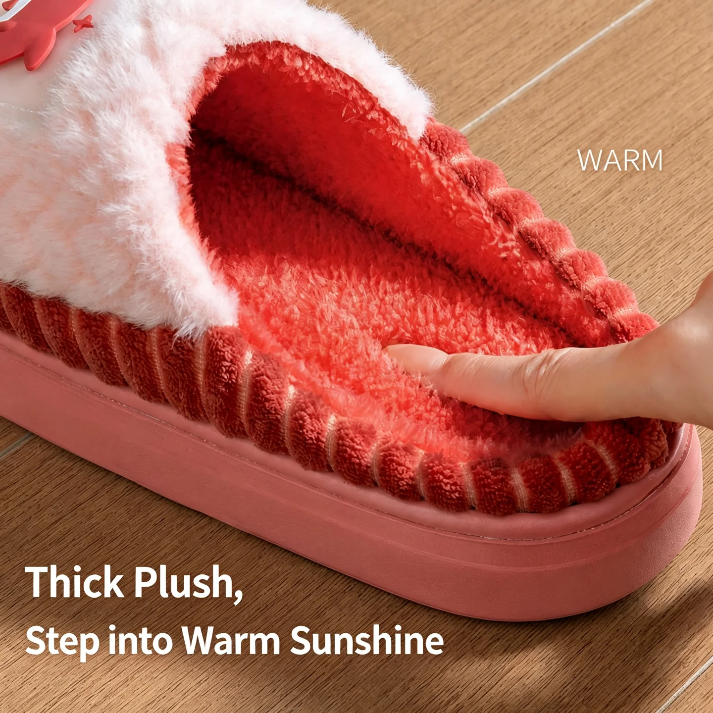 Winterwarme Hausschuhe für Damen und Herren, niedliche Wal-Cartoon-Plattformschuhe mit dickem Plüsch, rutschfeste, weiche EVA-Sohle, Indoor-Schlafzimmer-Slides, Mules – Detail 26