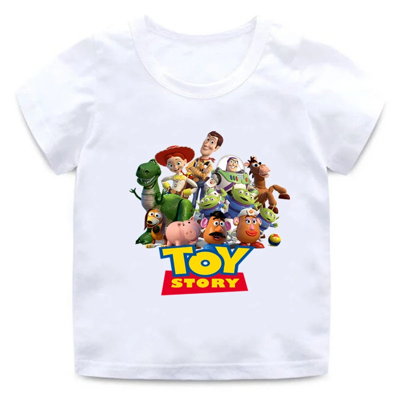 

Hot Sale Toy Story Buzz Lightyear Woody Print Cartoon Kids T-Shirts Girls Clothes Baby Boys T shirt Summer Children Tops