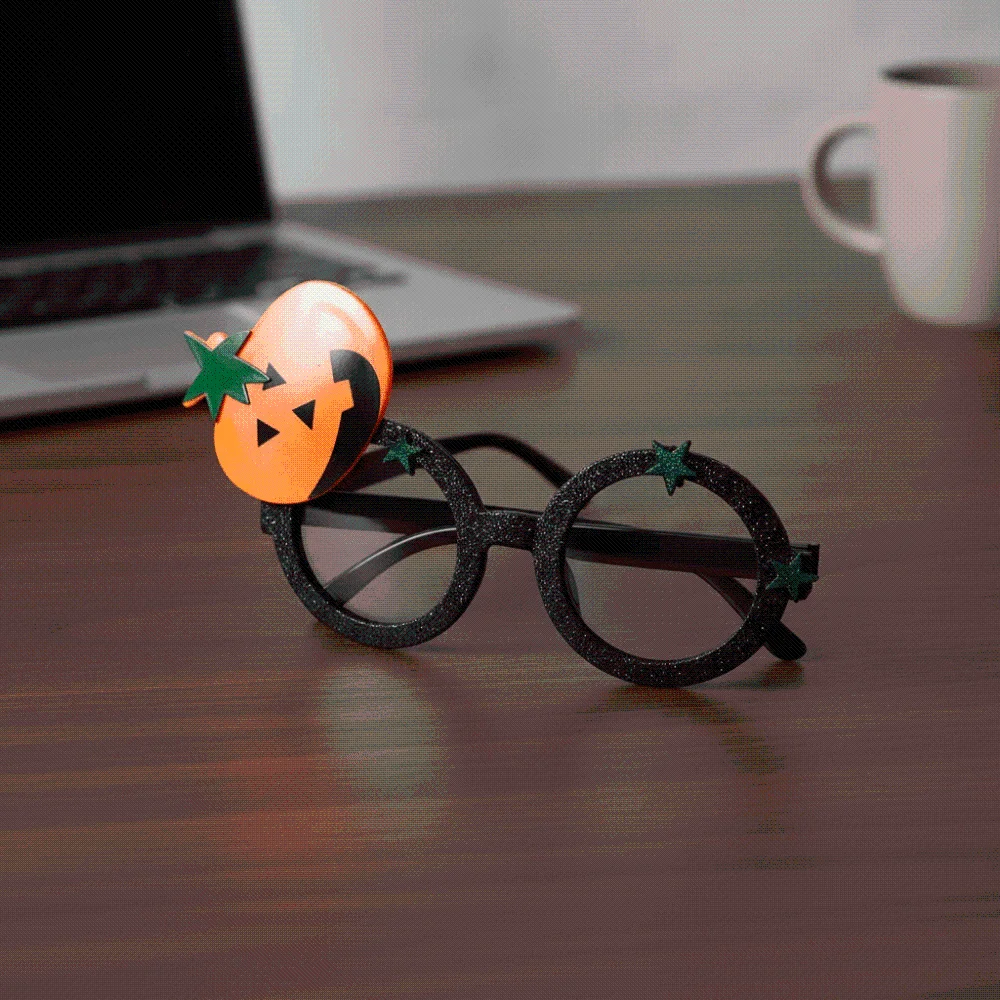 Skeleton Hand Halloween Party Sunglasses Plastic Frame Spider Web Funny Costume Eyeglasses Dark Lenses Lightweight Design