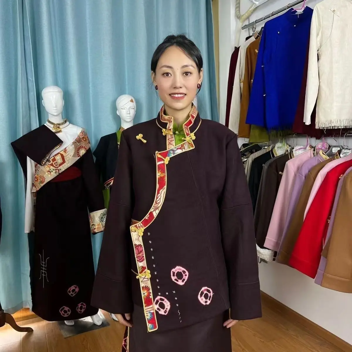 

Tibetan clothing Tibetan cotton-padded clothing women's ethnic style