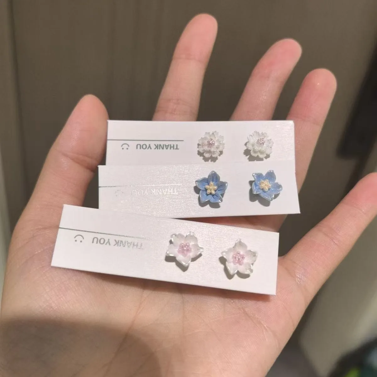 Camellia Flower Stud Earrings Mini Enamel Delicate Sweet Simple Lightweight Versatile Spring Summer Jewelry for Women Daily