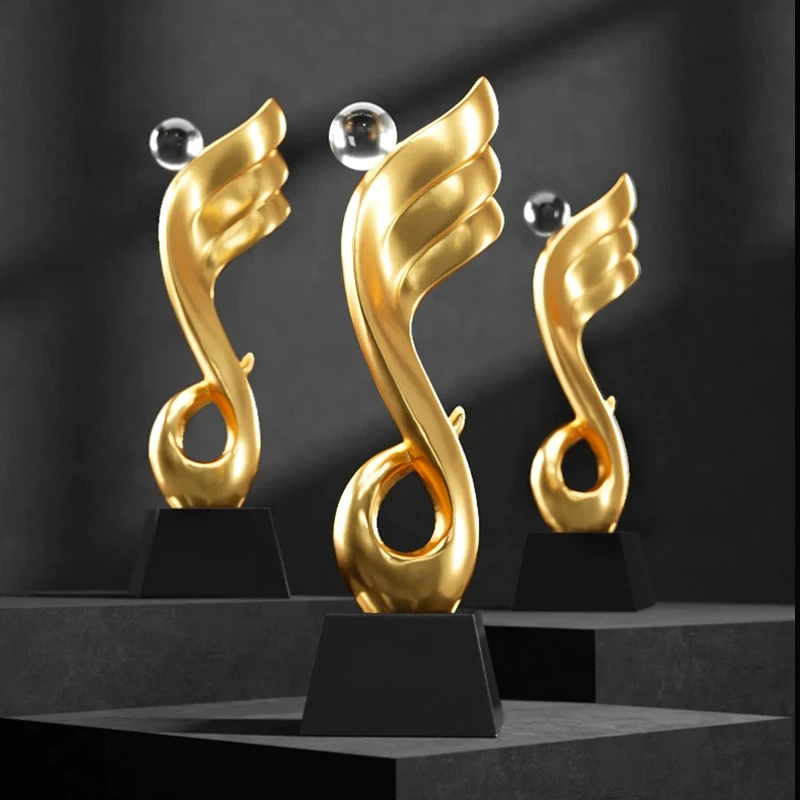 Trophée en résine créatif personnalisé, souvenir de compétition sportive, de récompense pour employé exceptionnel, de réunion annuelle d'entreprise, décorations pour la maison, 1 pièce