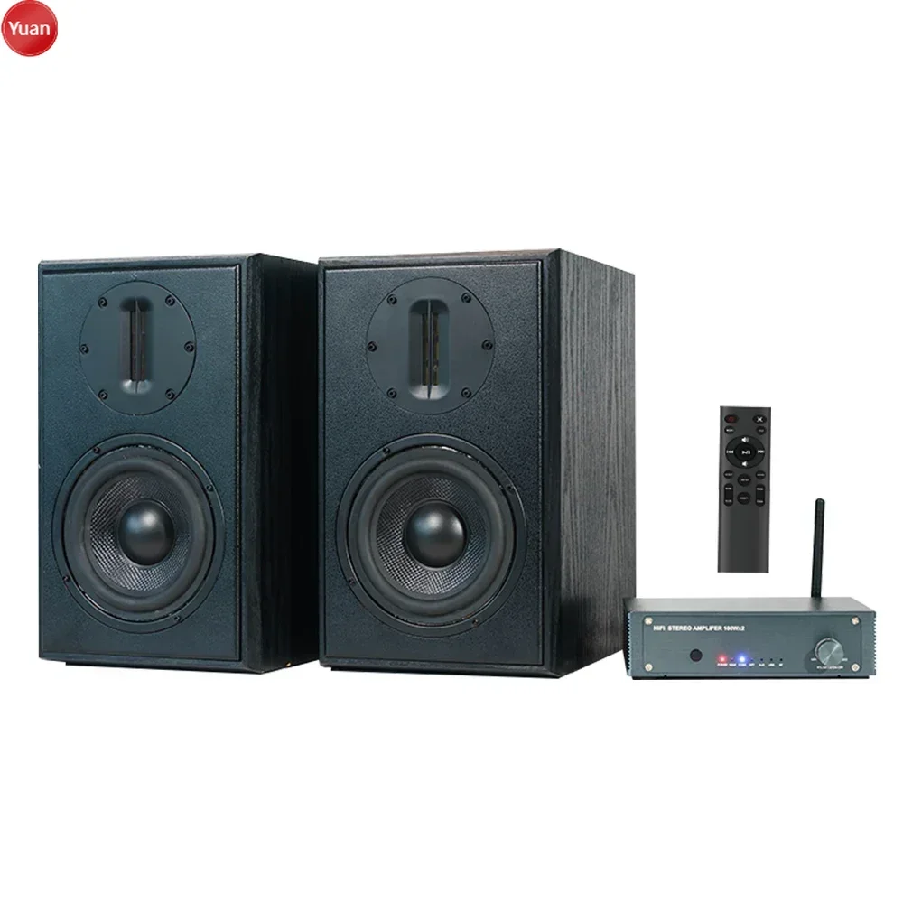 200W 2.0 HiFi Speaker Soundbar Bookshelf Bluetooth Speaker Home Theatre Wooden Music Speakers For TV PC Subwoofer Ribbon Tweeter view 2