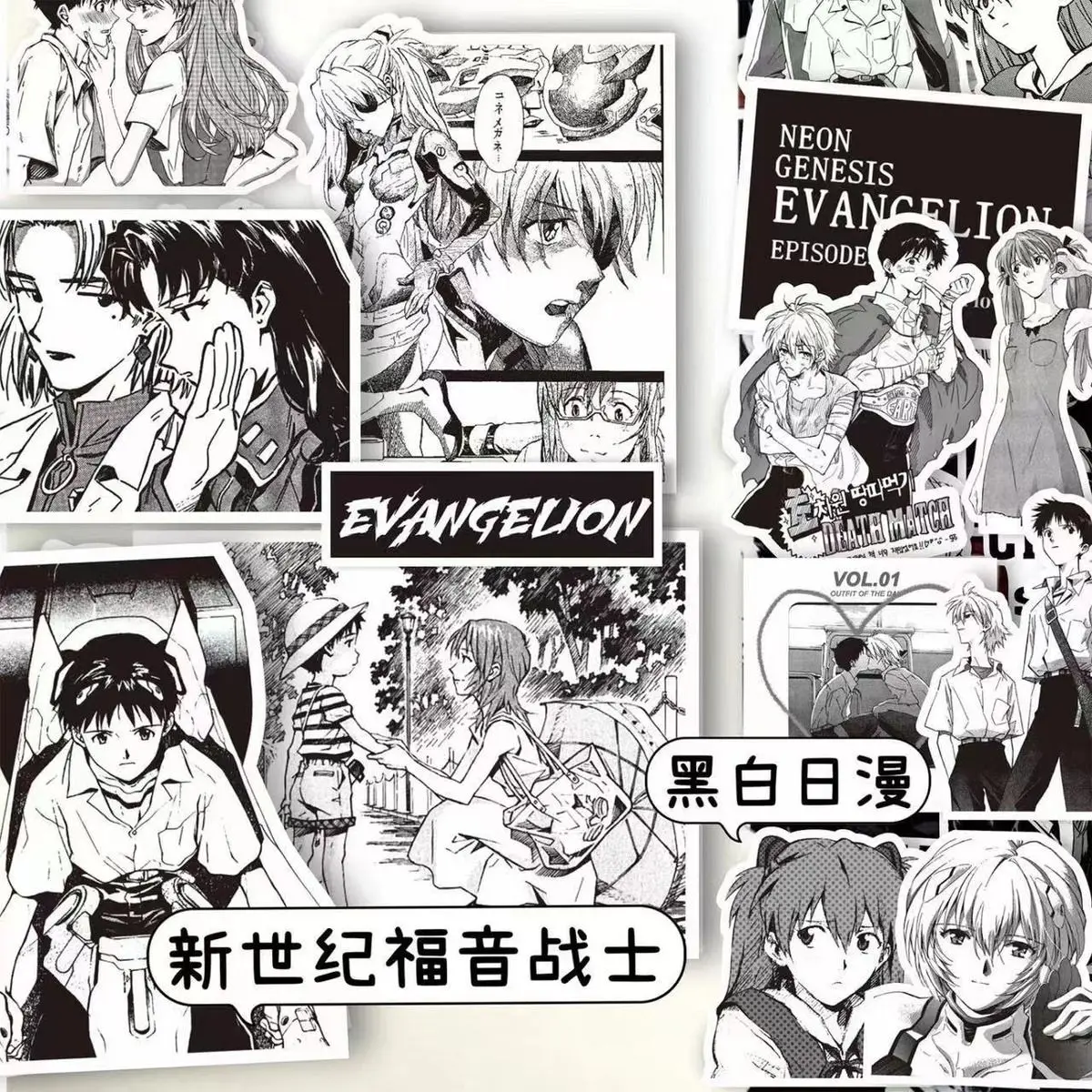 60 uds NEON GENESIS EVANGELION Asuka Ayanami Rei pegatinas DIY funda de teléfono bonita decoración de ordenador pegatinas regalos creativos