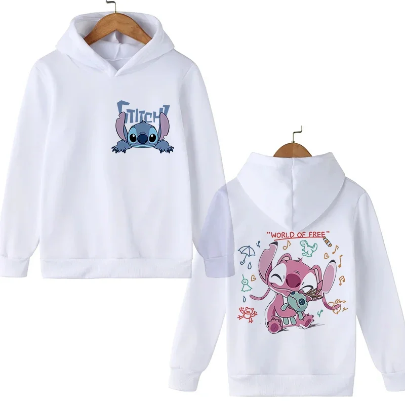 Y2K 90s Fashion Anime Stitch Hoodie Children Cartoon Clothes Kid Girl Boy Lilo and Stitch Sweatshirt Manga Hoody Baby Casual Top