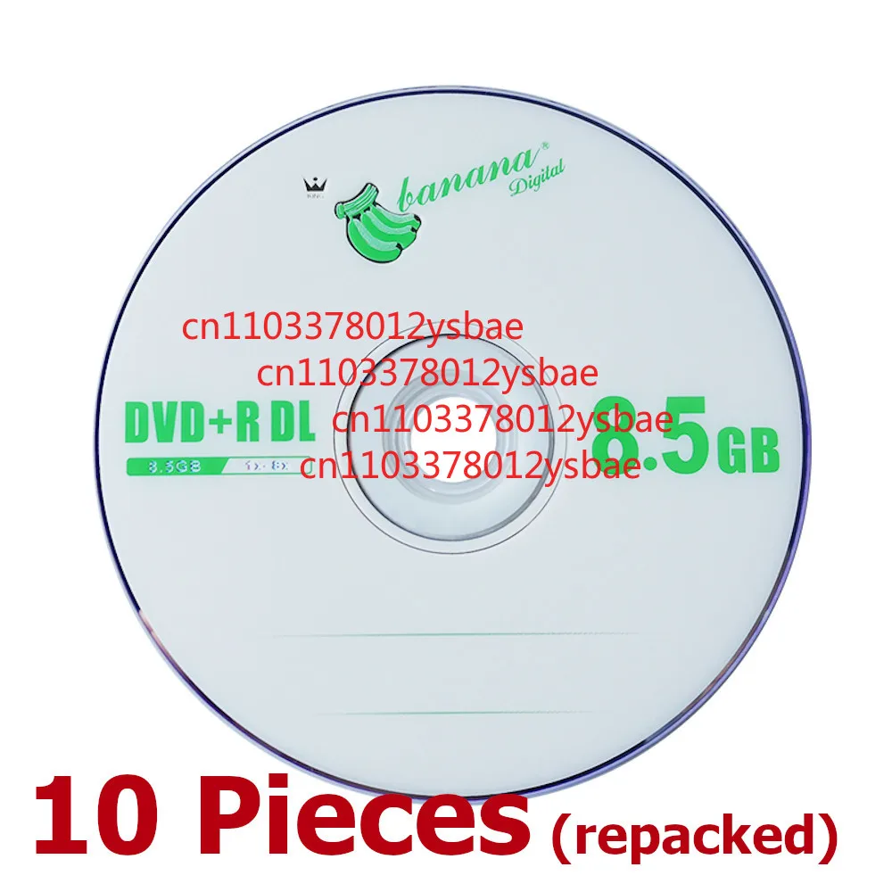 

DVD+R DL 8 пустых DVD, двухслойных, 8,5 ГБ, записываемый банан — 10 дисков