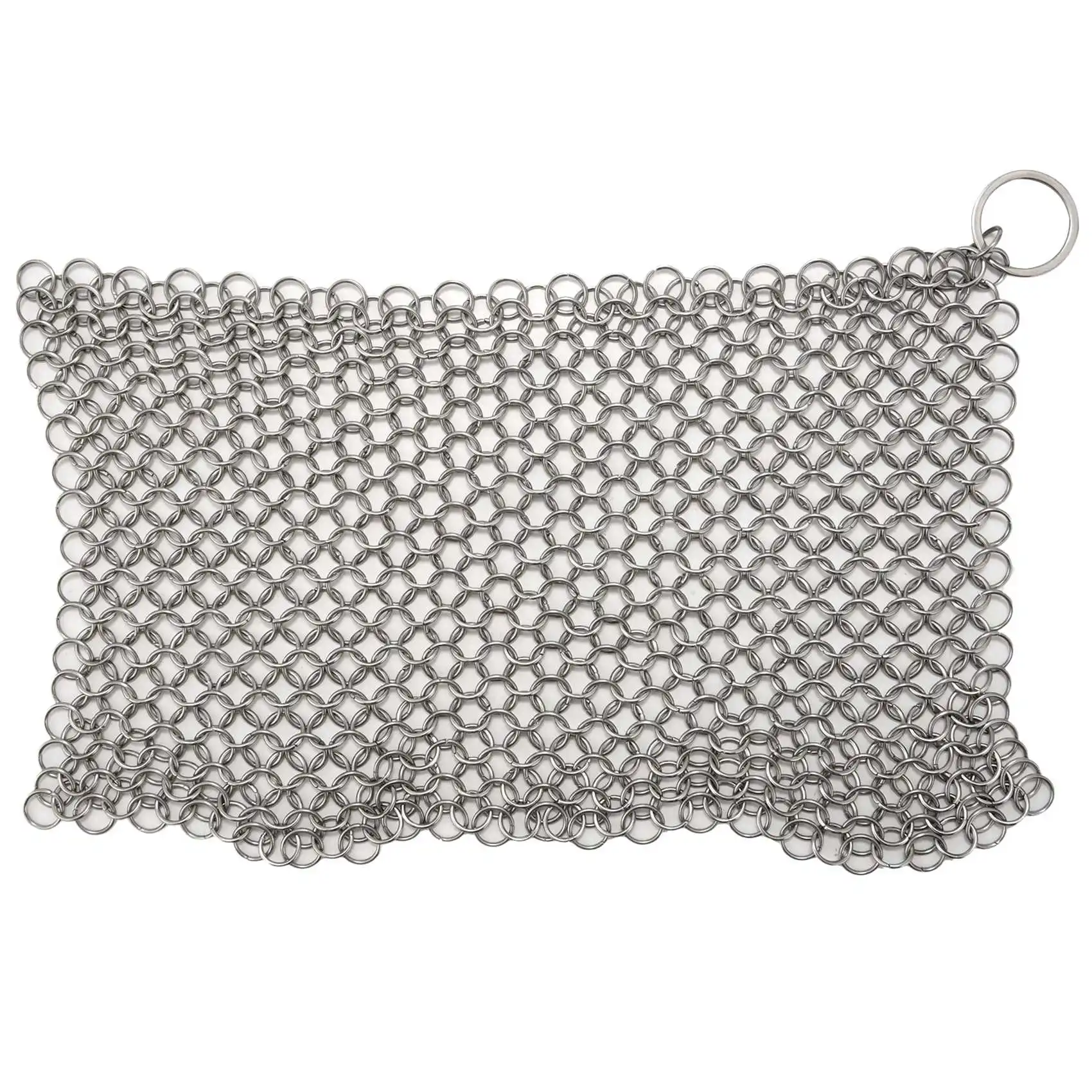 Cast Iron Cleaner -Premium 316 Stainless Steel Chainmail Scrubber , 8x6 Inch