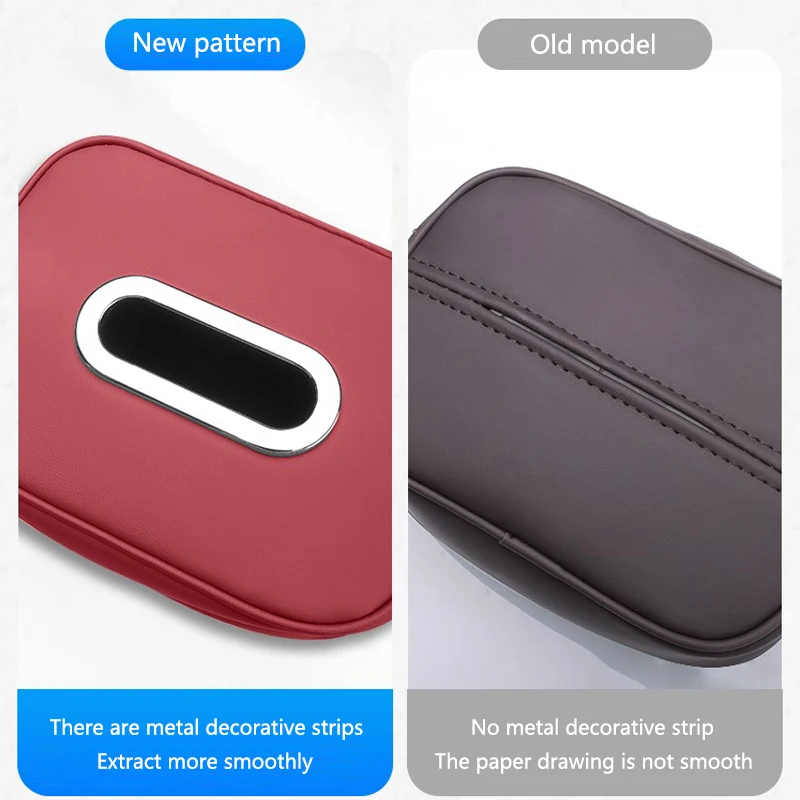 Keyring Leather Car Seatback Tissue Box Square Napkin Storage Bag For Jaguar XFXJ XFR XKR S-Type F-Type X-Type F-Pace I-Pace E-P view 5