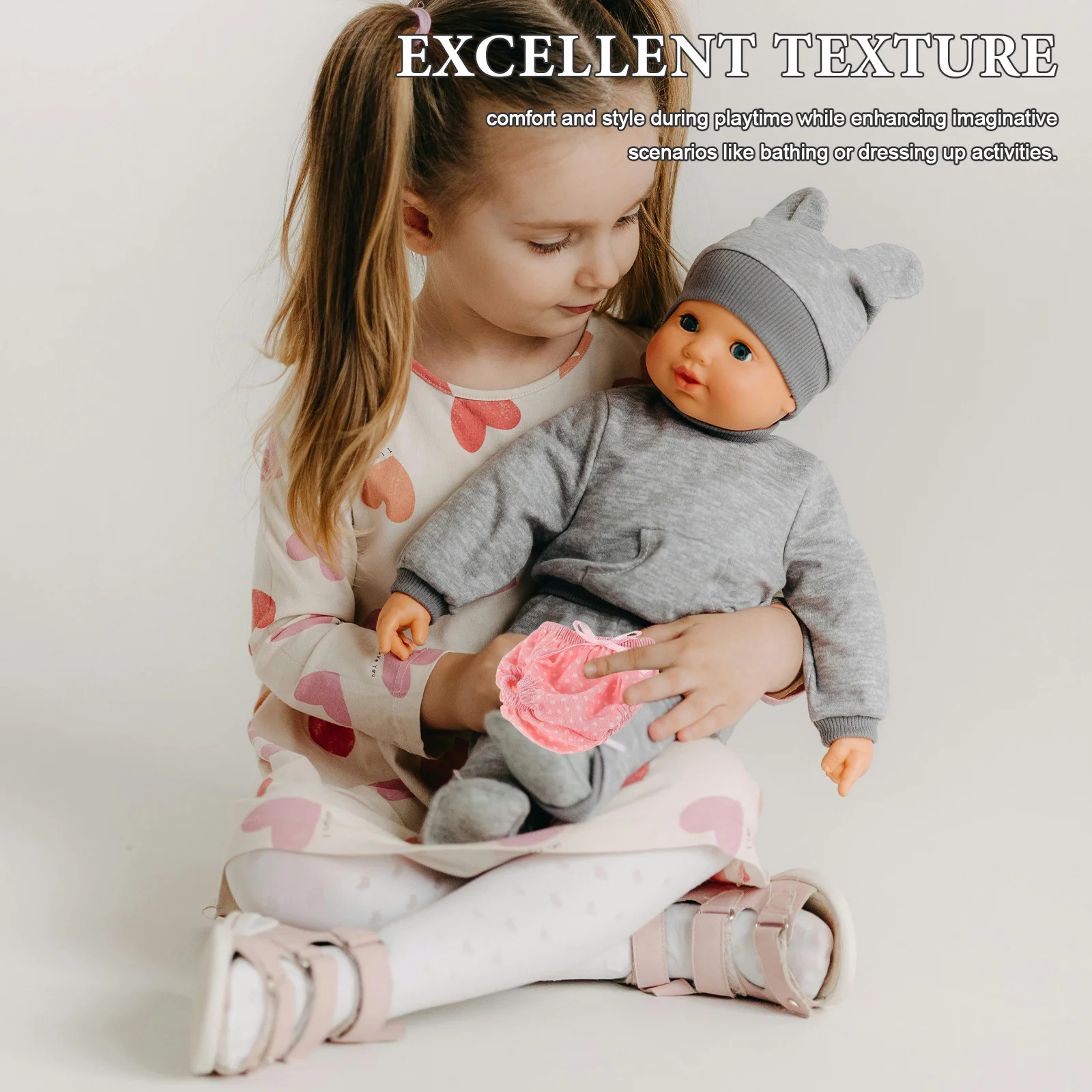 

3pcs Baby Accessories Reusable Underwear Set For Newborn Pretend Play Miniature Clothing Toddlers Girls Assorted Colors